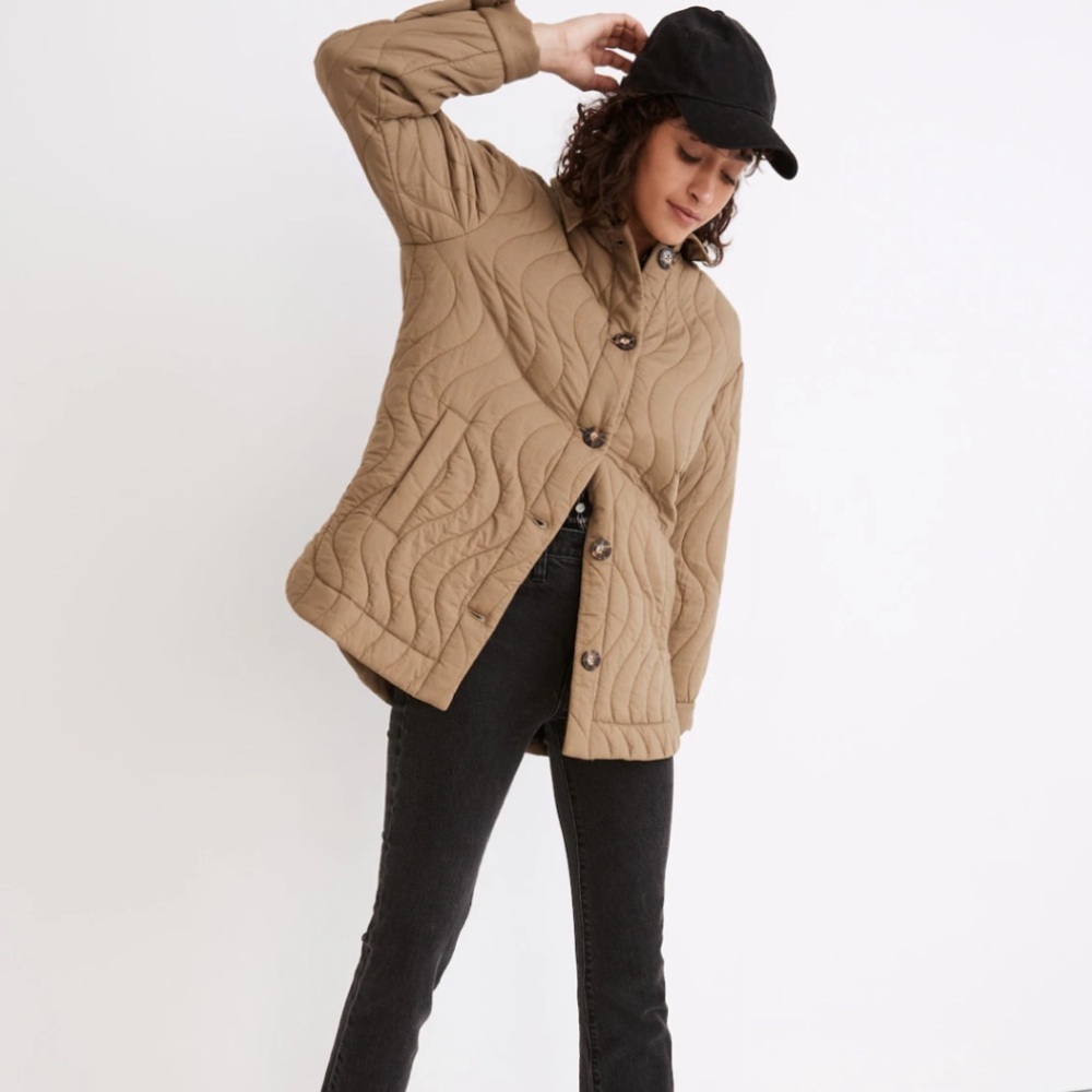 Madewell Quilted Belrose Shirt-Jacket Size S - Picture 6 of 13